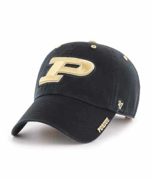 Purdue Boilermakers 47 Brand Black Ice Clean Up Adjustable Hat