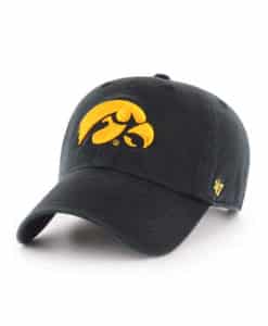 Iowa Hawkeyes 47 Brand Black Clean Up Adjustable Hat