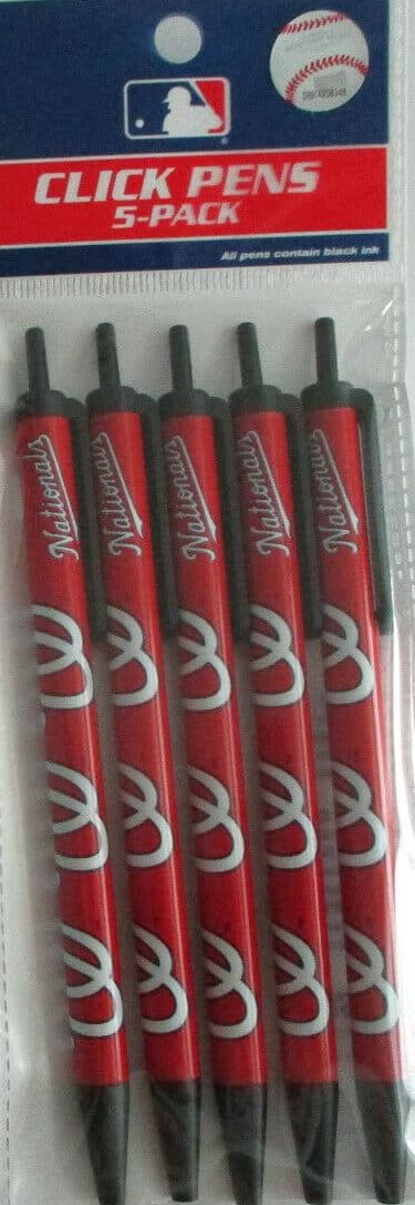 Washington Nationals Click Pens - 5 Pack