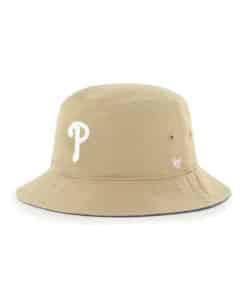 Philadelphia Phillies 47 Brand Khaki Chambray Ballpark Bucket Hat
