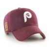 Philadelphia Phillies 47 Brand Cooperstown Vintage Maroon Clean Up Adjustable Hat