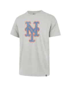 New York Mets Men's 47 Brand Vintage Gray Franklin T-Shirt Tee