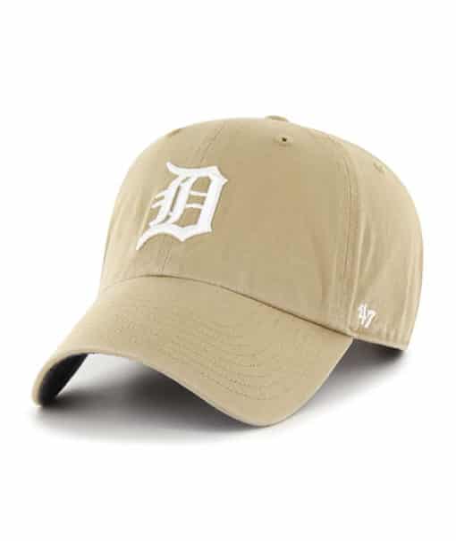 Detroit Tigers 47 Brand Khaki Chambray Ballpark Clean Up Adjustable Hat