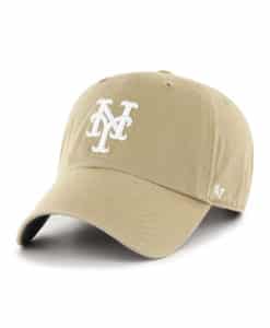 New York Mets 47 Brand Khaki Chambray Ballpark Clean Up Adjustable Hat