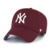 New York Yankees 47 Brand Dark Maroon Ballpark Clean Up Adjustable Hat