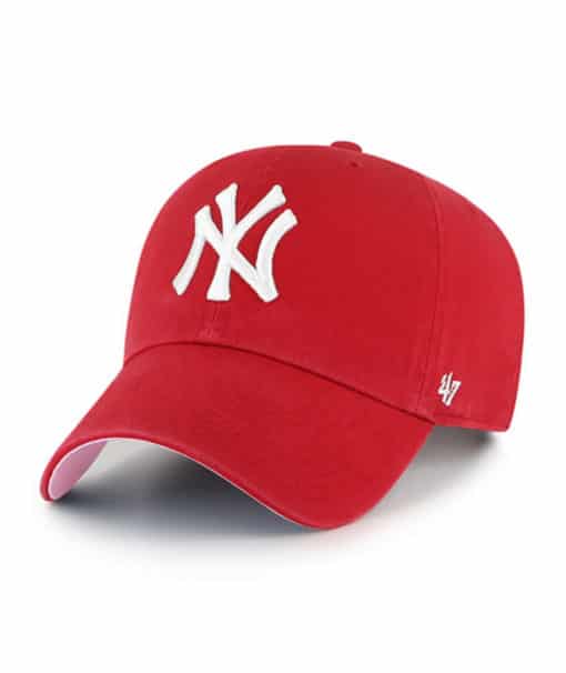 New York Yankees 47 Brand Red Ballpark Clean Up Adjustable Hat