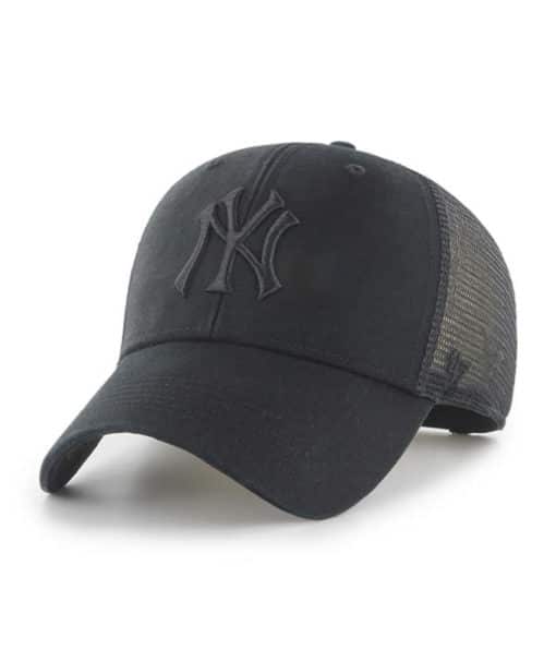 New York Yankees 47 Brand All Black MVP Mesh Snapback Hat