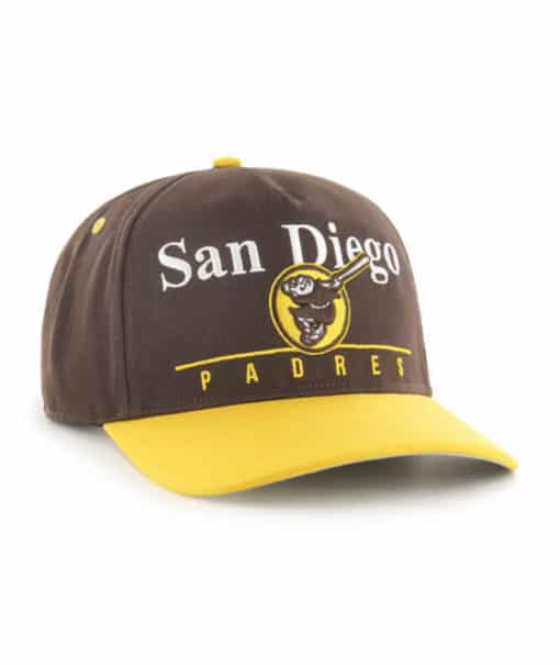 San Diego Padres 47 Brand Cooperstown Hitch Brown Yellow Snapback Hat