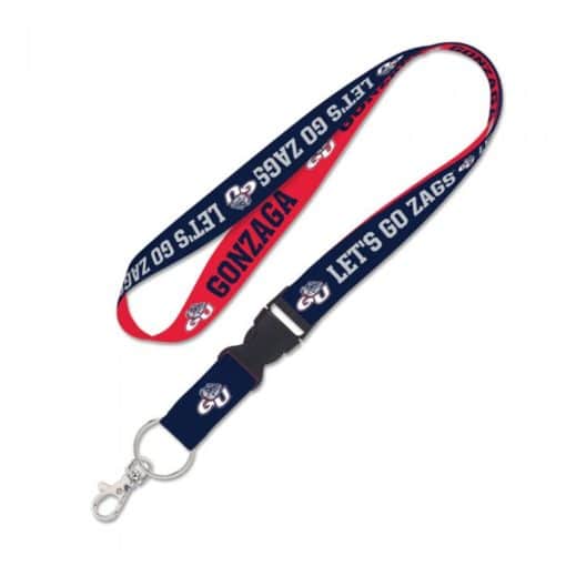 Gonzaga Bulldogs Red Navy Lanyard with Detachable Buckle