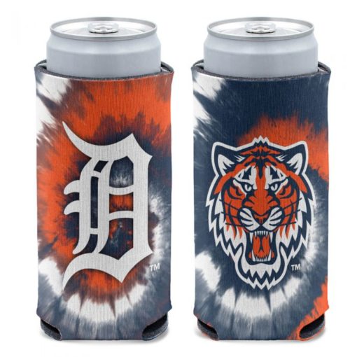 Detroit Tigers 12 oz Slim Tie Dye Can Cooler Holder