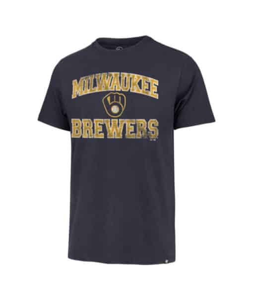 Milwaukee Brewers Men's 47 Brand Atlas Blue Franklin T-Shirt Tee