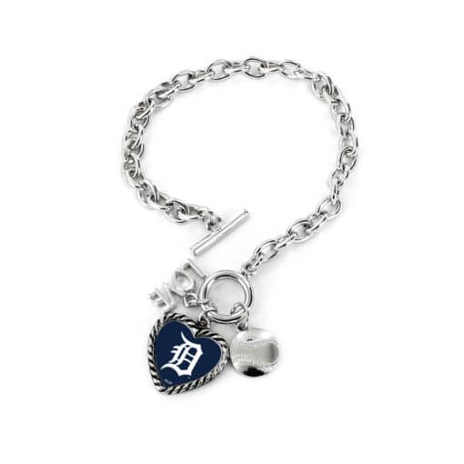 Detroit Tigers Charm Sport Love Chain Bracelet