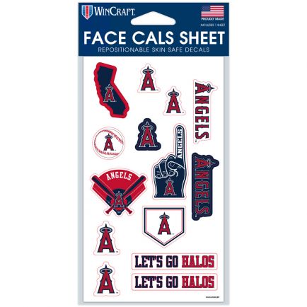 Los Angeles Angels Face Cals Temporary Tattoos