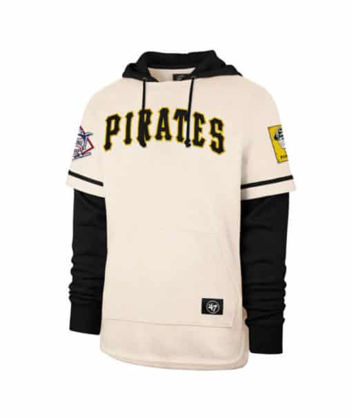 Pittsburgh Pirates Men's 47 Brand Cream Cooperstown Trifecta Shortstop Pullover Hoodie