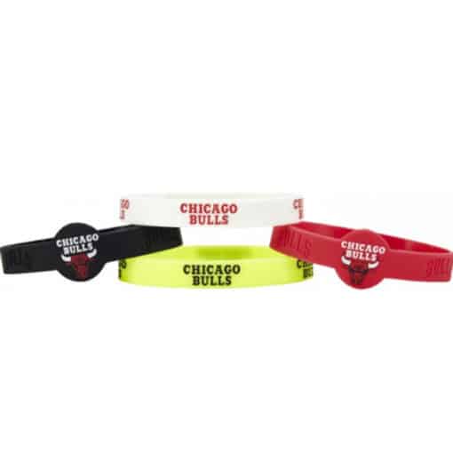 Chicago Bulls Bracelets 4 Pack Silicone