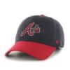 Atlanta Braves 47 Brand Navy Red MVP Adjustable Hat