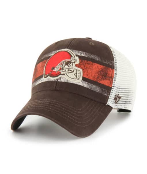 Cleveland Browns 47 Brand Interlude Vintage Brown MVP Mesh Snapback Hat