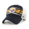 Pittsburgh Steelers 47 Brand Interlude Vintage Black MVP Mesh Snapback Hat
