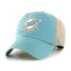 Miami Dolphins 47 Brand Trawler Neptune Clean Up Khaki Mesh Snapback Hat