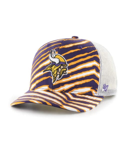 Minnesota Vikings 47 Brand Zubaz Purple Trucker Mesh Adjustable Hat