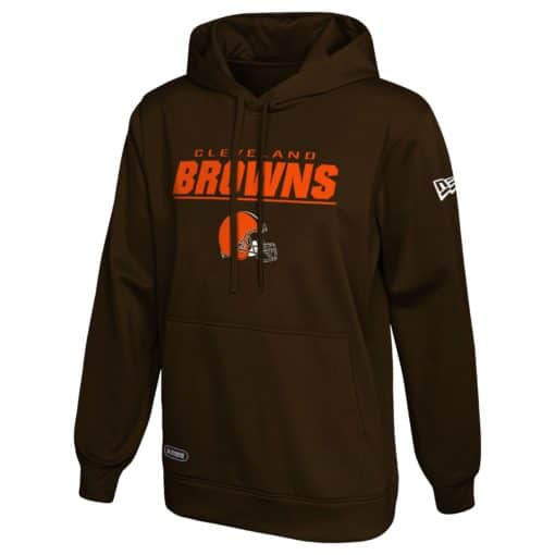 Cleveland Browns Men's New Era Brown Stated Pullover Hoodie